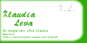 klaudia leva business card